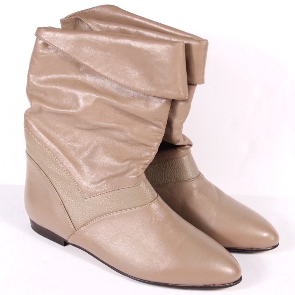 Vintage Leather Boots Ankle Cowboy Apostrophe NICE